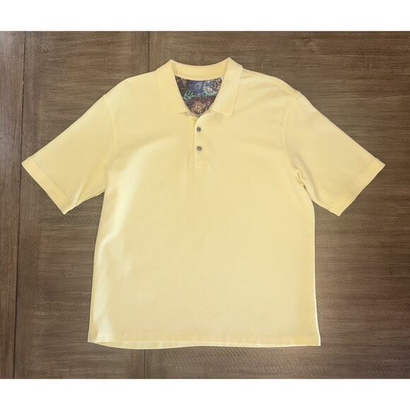 NWT Robert Graham Classic Yellow Polo Short Sleeve Shirt Men’s Size Medium NEW - Picture 13 of 15